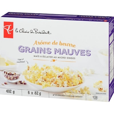 Maïs à éclater au micro-ondes Grains mauves à arôme de beurre