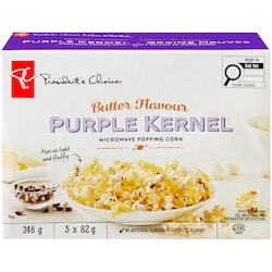 President's Choice Butter Flavour Purple Kernel Microwave Popping Corn 247 g, $1.53/100g