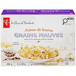 le Choix du Président Maïs à éclater au micro-ondes Grains mauves à arôme de beurre 247 g, 1,53 $/100g