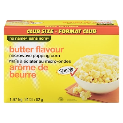 No Name Microwave Butter Flavour Popcorn 24x1980.0 g, $0.58/100g