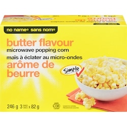 Sans Nom Maïs à éclater au micro-ondes à arôme de beurre 247 g, 1,13 $/100g