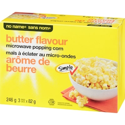 Maïs à éclater au micro-ondes à arôme de beurre