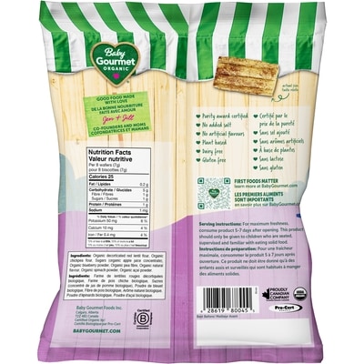 Biscottes de lentilles et pois chiches biologiques bleuet épinard et açaí