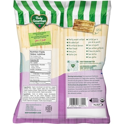 Biscottes de lentilles et pois chiches biologiques bleuet épinard et açaí