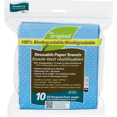 The Original Reusable Paper Towels  10 ea, $1.20/1ea