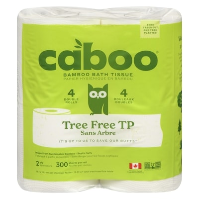 Caboo Bamboo Bath Tissue 2 Ply 4 ea, $1.75/1ea