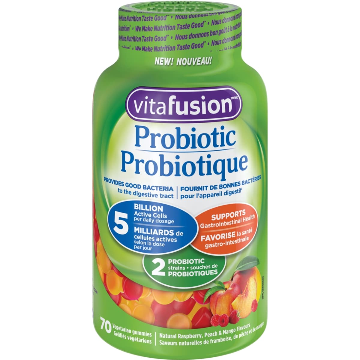 VitaFusion Probiotique Gélifiées 70 ea, 0,57 $/1ch