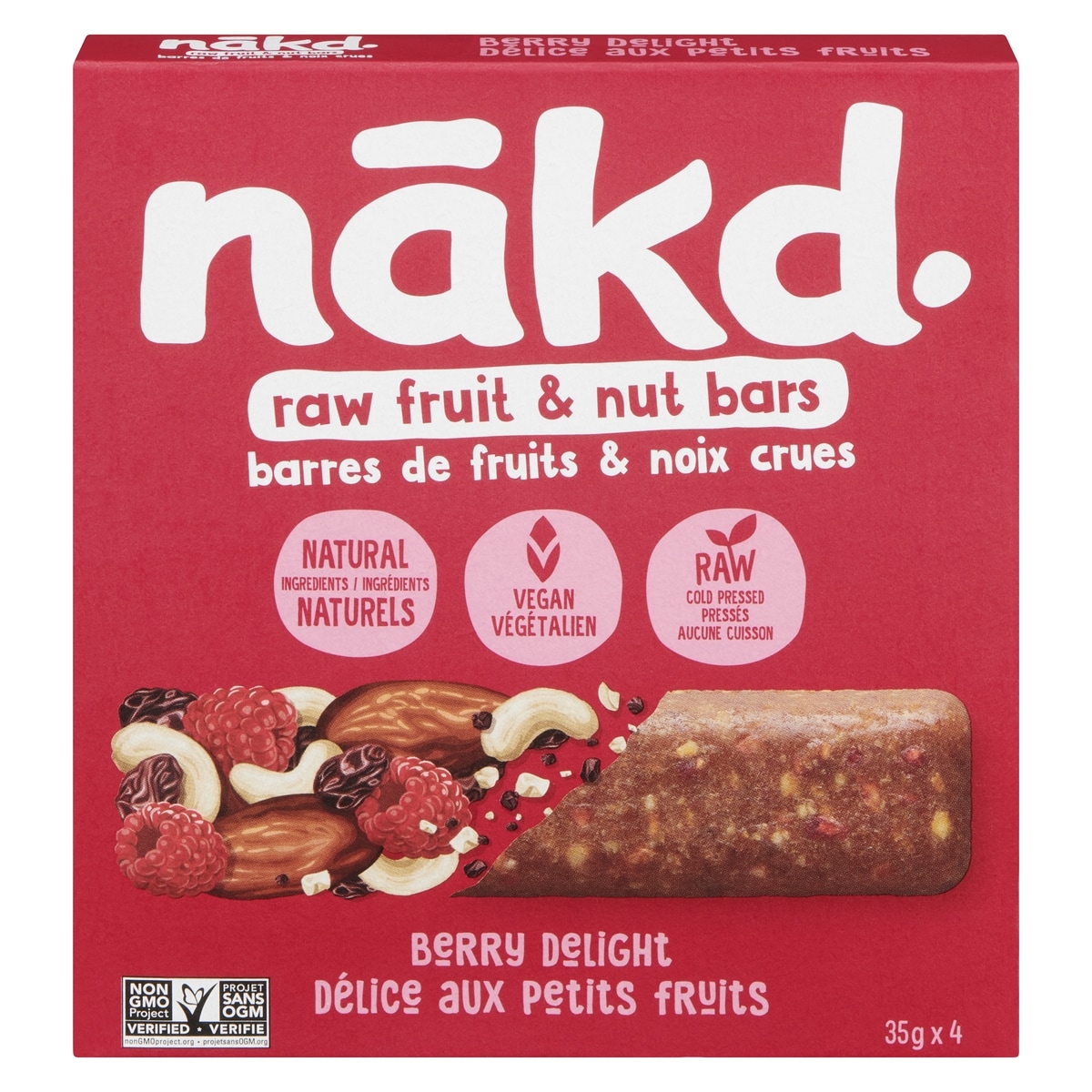 N_kd Barres Aux Fruits Crus Et Noix Délice Aux Petit Fruits 4x35.0 g, 5,35 $/100g