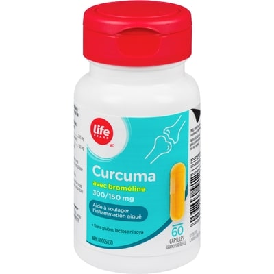Life Curcuma avec broméline, 60 comprimés 60 ea, 0,18 $/1ch