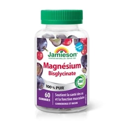 Jamieson Magnésium Gummies 60 ea, 0,30 $/1ch