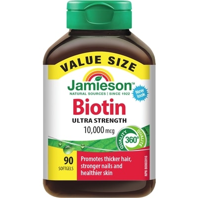 Jamieson Biotin 10,000 mcg 90 Count 90 ea, $0.37/1ea