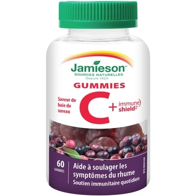 Jamieson Vitamine C Gummies + Immune Shield 60 ea, 0,37 $/1ch