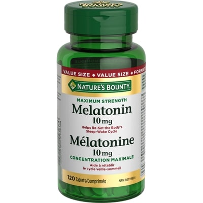Nature's Bounty Maximum Strength Melatonin, 10 mg, 120 Tablets 120 ea, $0.13/1ea