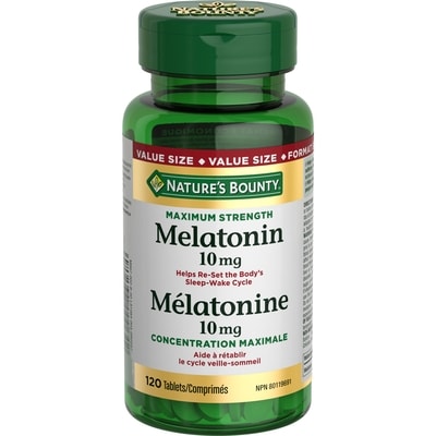 Nature’s Bounty Mélatonine, Concentration maximale, 10 mg 120 ea, 0,14 $/1ch