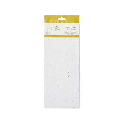 Life at Home Tissue Paper Sheets 5 Pack - White and Silver 5x1.0 ea, $0.40/1ea