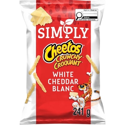 Frito-Lay Grignotines à saveur de fromage Simply Croquant Cheddar blanc 241 g, 2,69 $/100g