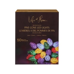 Life at Home Faceted Pine Cone LED Lights 50 Count - Multicolour 1 ea, $29.00/1ea