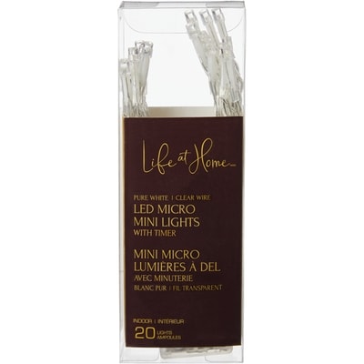 Life at Home LED Micro Mini Lights 20 Count - Pure White 1 ea, $4.00/1ea