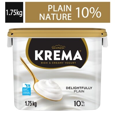 Olympic Yogourt krema nature 10 % 1.75 kg, 0,80 $/100g