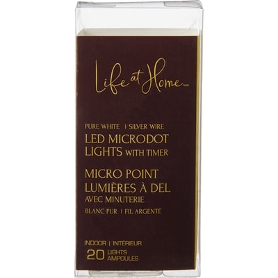 Life at Home LED Lights with Timer 20 Count - Pure White 1 ea, $4.00/1ea