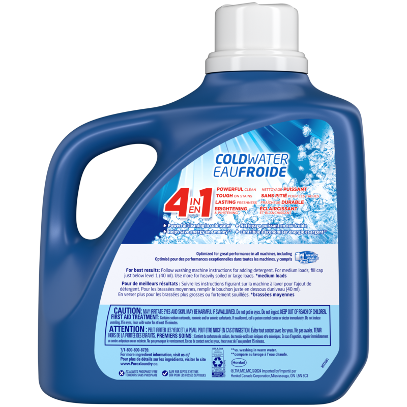 Cold Water 4 in 1 Concentrated Liquid Laundry Detergent, 150 Loads