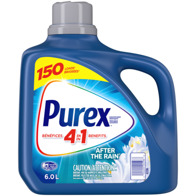 Purex détergent à lessive liquide concentré, ondée fraîche, 150 brassées 6 l, 0,35 $/100ml