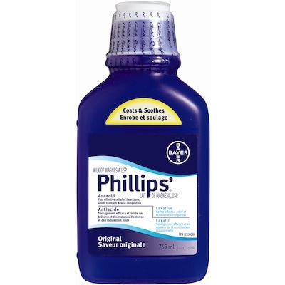 Phillips Lait de magnésie liquide 769 ml, 1,69 $/100ml