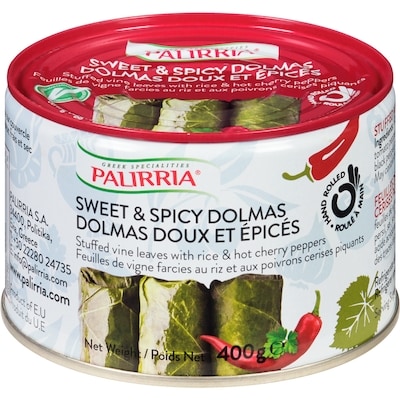 Palirria Sweet & Spicy Dolmas 400 g, $1.25/100g