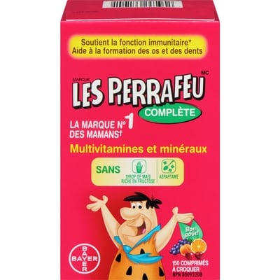 Pierrafeu Complète multivitamines à mâcher pour enfants, sans aspartame 150 ea, 0,13 $/1ch