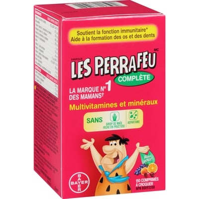 Complète multivitamines à mâcher pour enfants, sans aspartame