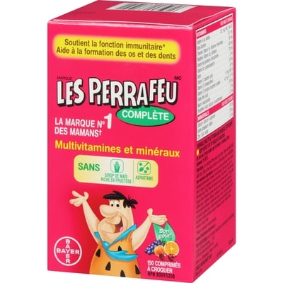 Complète multivitamines à mâcher pour enfants, sans aspartame