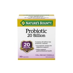 Nature's Bounty Probiotic, 20 Billion Live Probiotic Cultures 140 ea, $0.18/1ea