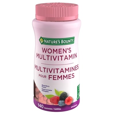Nature’s Bounty Multivitamines pour femmes, supplément, baies mélangées 140 ea, 0,19 $/1ch