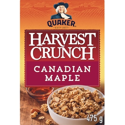 Quaker Harvest Crunch Canadian Maple Granola Cereal 475 g, $1.05/100g