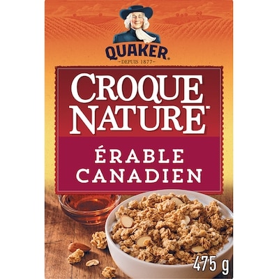 Quaker Céréales granola Croque Nature Érable canadien 475 g, 1,05 $/100g