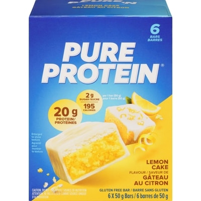 Pure Protein Lemon Cake Bars Value Pack 6x50.0 g, $4.16/100g