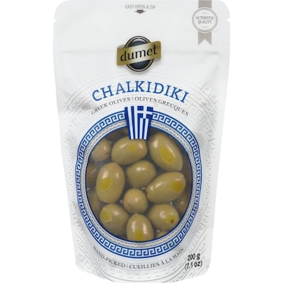null Olives Grecques Chalkidiki 200 g, 2,15 $/100g