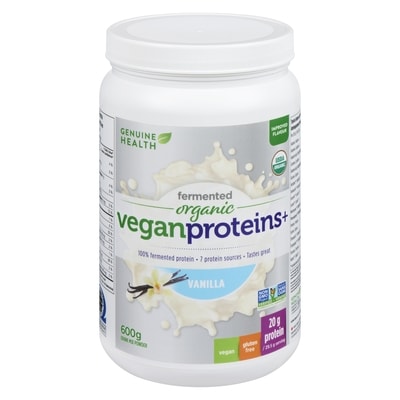 Genuine Health Organic Vegan Vanilla Protein Powder 600 g, $9.83/100g