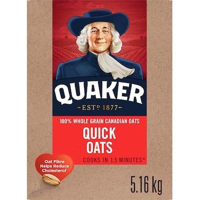 Quaker Quaker Quick Oats 5.16 kg, $0.33/100g