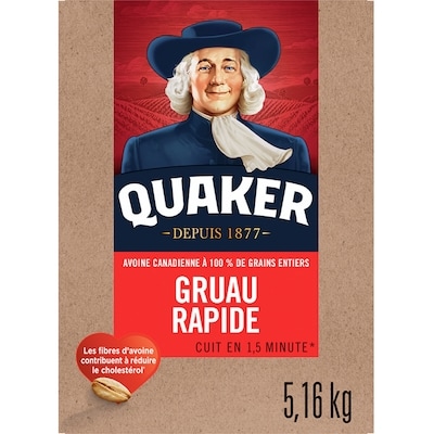 Quaker Quaker Gruau rapide 5.16 kg, 0,33 $/100g