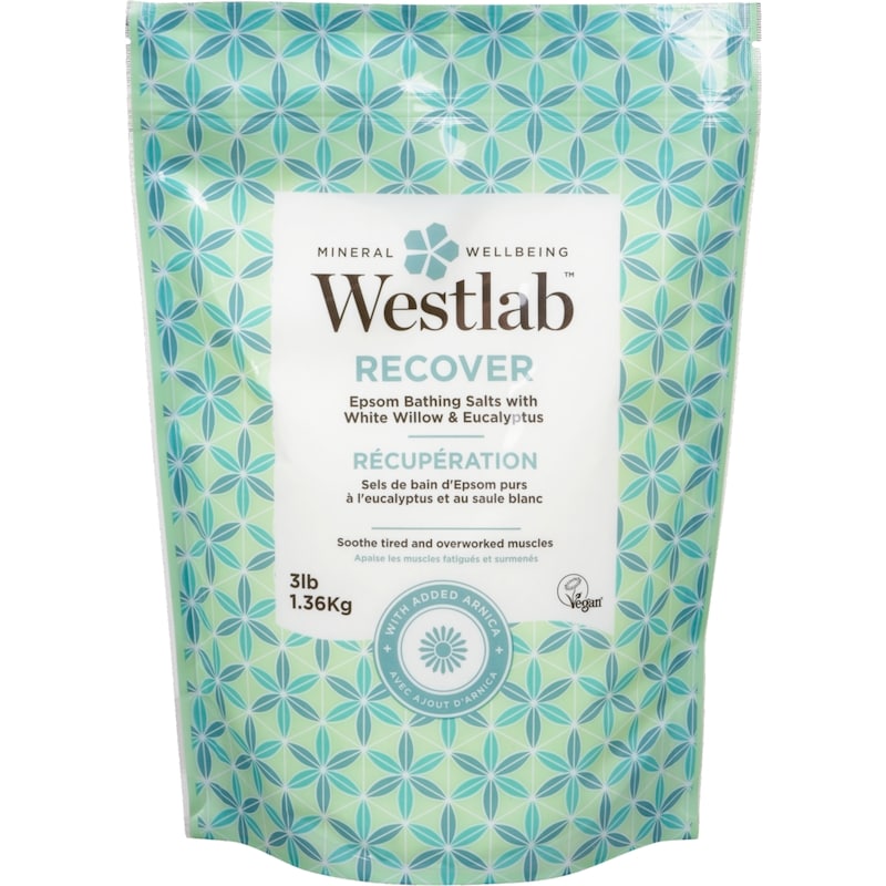 Epsom Bathing Salts with White Willow & Eucalyptus, Recover