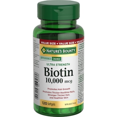 Nature's Bounty Biotin, Ultra Strength, 10,000 mcg, Softgels 120 ea, $0.23/1ea