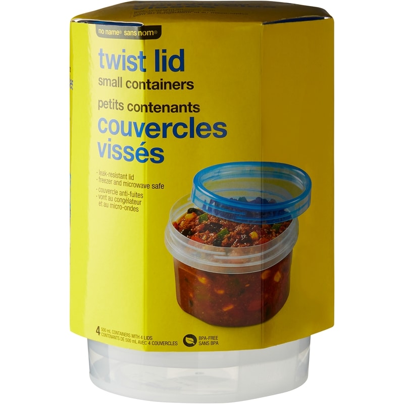Twist Lid Small Containers 500 mL, 4-pack