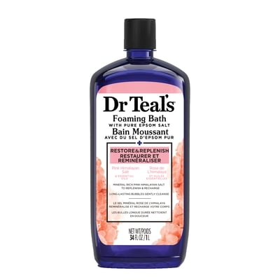 Dr. Teal’s Bain Moussant avec du Sel D'Epsom Pur, Rose de L'himalaya 1000 ml, 1,00 $/100ml