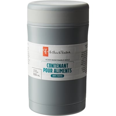 le Choix du Président President's Choice Contenant hermétique pour aliments, 500 ml – Gris 1 ea, 18,00 $/1ch