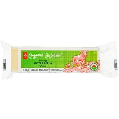 PC Organics Mozzarella 200 g, $3.75/100g