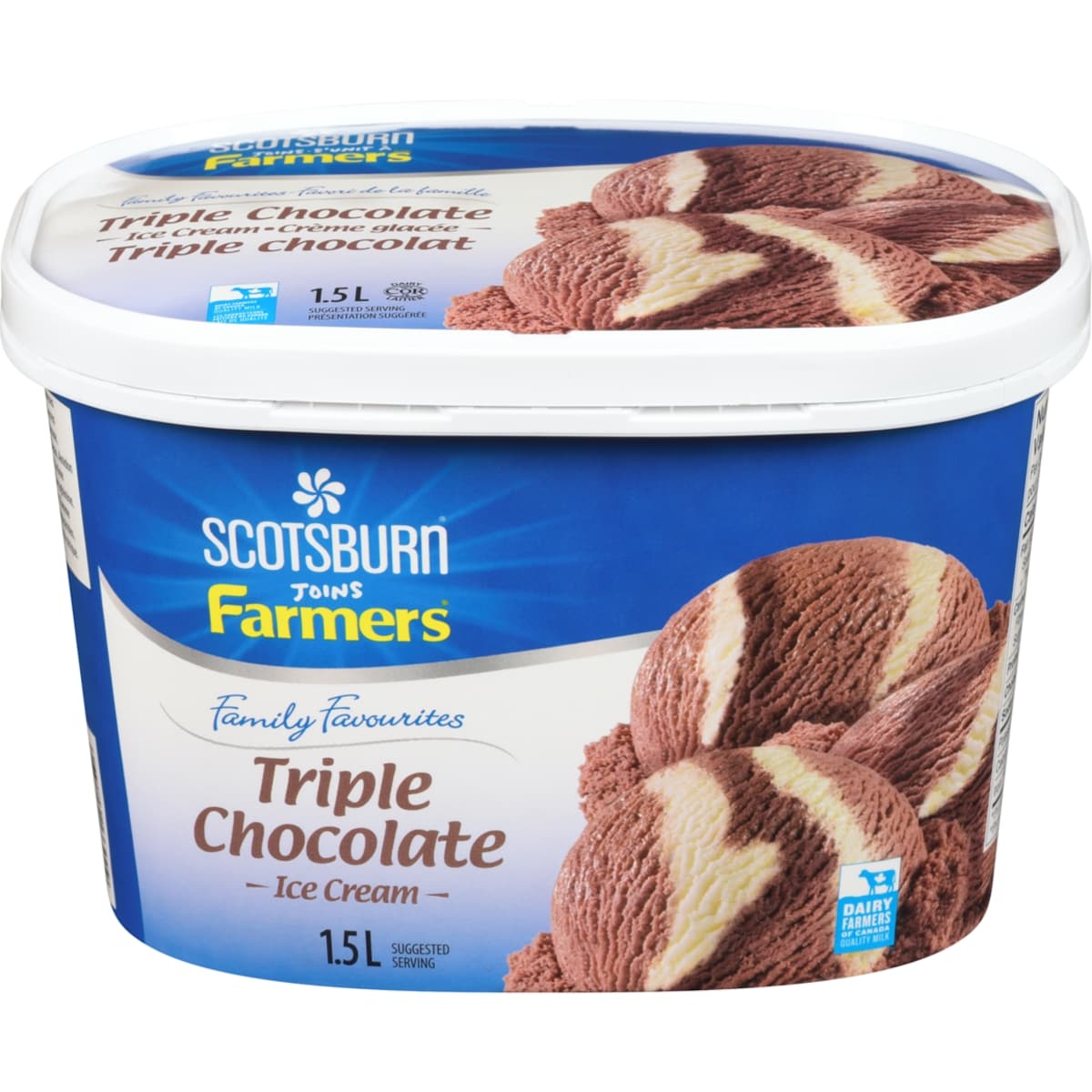 Scotsburn Triple Chocolate Ice Cream    1.5 l, $0.52/100ml