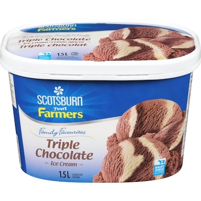 Scotsburn Triple Chocolate Ice Cream 1.5 l, $0.52/100ml