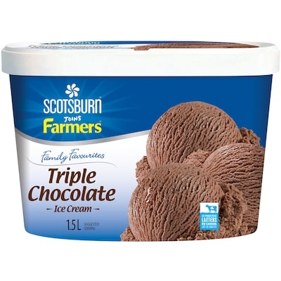 Scotsburn Crème glacée triple chocolat Scotsburn 1.5 l, 0,52 $/100ml