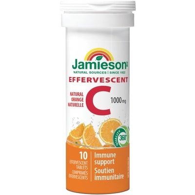Jamieson Effervescent C 1,000 mg Orange 10 ea, $0.55/1ea